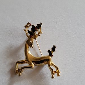 Vintage Reindeer Brooch